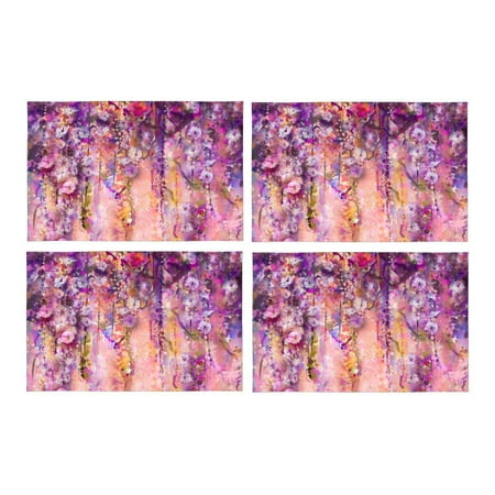 MKHERT Abstract Spring Flowers Watercolor Wisteria Blossoms Painting Placemats Table Mats for Dining Room Kitchen Table Decoration 12x18 inch Set of 4
MKHERT Abstract Spring Flowers Watercolor Wisteria Blossoms Painting Placemats Table Mats for Dining Room Kitchen Table Decoration 12x18 inch Set of 4