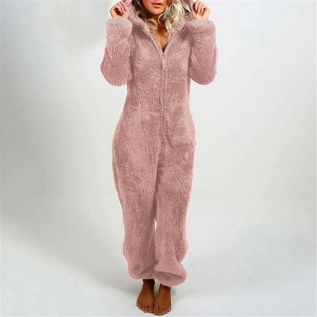 Wirziis Winter Warm Pajamas for Women Fleece Onesie Cute Long Sleeve Hooded Jumpsuit Nightgown Soft Sleepwear S-5XL
Wirziis Winter Warm Pajamas for Women Fleece Onesie Cute Long Sleeve Hooded Jumpsuit Nightgown Soft Sleepwear S-5XL