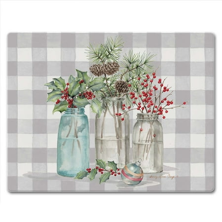CounterArt Christmas Jars 3mm Heat Tolerant Tempered Glass Cutting Board 10 by 8
CounterArt Christmas Jars 3mm Heat Tolerant Tempered Glass Cutting Board 10 by 8