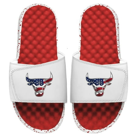 Youth ISlide Red/White Chicago Bulls Americana Slide Sandals