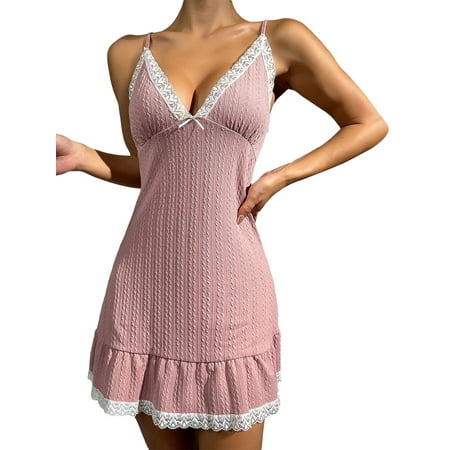 Mubineo Women s Babydoll Nightgown Sleepwear Sleeveless Spaghetti Strap Lace Trim Slip Chemise Nighty Sleep Dress
Mubineo Women s Babydoll Nightgown Sleepwear Sleeveless Spaghetti Strap Lace Trim Slip Chemise Nighty Sleep Dress