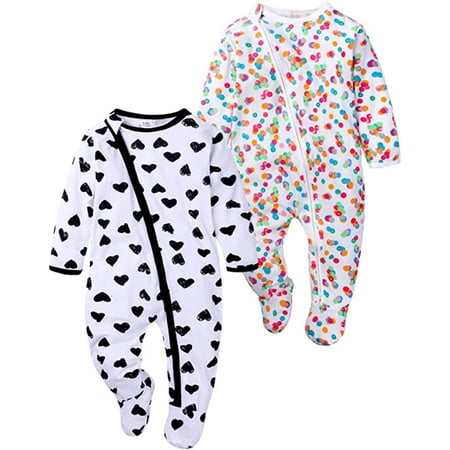 QWZNDZGR Baby Girls Long Sleeve Footies Zipper Romper Flower Pajama Infant Bosyduit Jumpsuit
QWZNDZGR Baby Girls Long Sleeve Footies Zipper Romper Flower Pajama Infant Bosyduit Jumpsuit