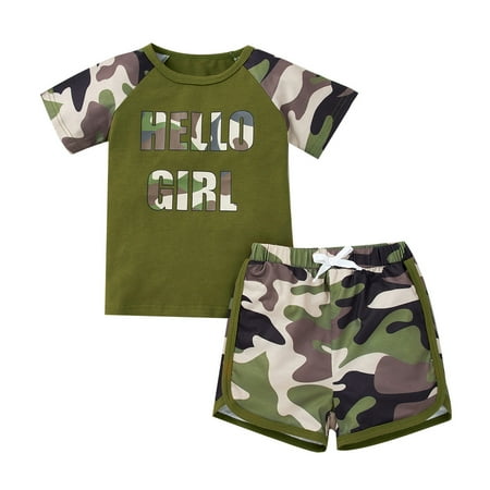 YOYOXIU Toddler Baby Boys Girl Clothes Baby Girl Boys 2PCS Summer Outfits 1-6T Boys Letter Print Short Sleeve Top Camouflage Shorts Set
YOYOXIU Toddler Baby Boys Girl Clothes Baby Girl Boys 2PCS Summer Outfits 1-6T Boys Letter Print Short Sleeve Top Camouflage Shorts Set