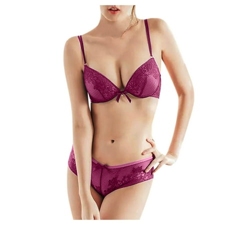 MRULIC underwear women set Women Collection Of Lace Bra And Lingerie Set Underwear Purple + 75C
MRULIC underwear women set Women Collection Of Lace Bra And Lingerie Set Underwear Purple + 75C