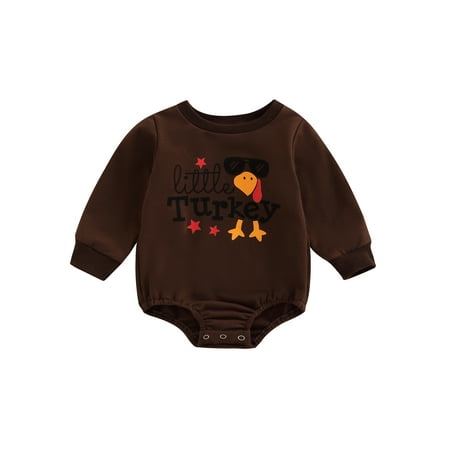 Thanksgiving Baby Girl Boy Sweatshirt Romper Letter Turkey Print Onesie Jumpsuit Long Sleeve Bodysuit Pullover Top
Thanksgiving Baby Girl Boy Sweatshirt Romper Letter Turkey Print Onesie Jumpsuit Long Sleeve Bodysuit Pullover Top