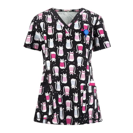 Scrub Shirts for Women Butterfly Print Scrub Top V Neck Tops Nursing Medical Scrub Shirts T-Shirts with Pockets
Scrub Shirts for Women Butterfly Print Scrub Top V Neck Tops Nursing Medical Scrub Shirts T-Shirts with Pockets