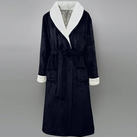 Tangnade Sleepwear for Women Shipping on time Autumn And Winter Coral Fleece Solid Color Thickened Long Hooded Bathrobe Navy L
Tangnade Sleepwear for Women Shipping on time Autumn And Winter Coral Fleece Solid Color Thickened Long Hooded Bathrobe Navy L