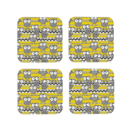 Leather Coasters Set of 4 - Funny Owl Lightweight Non-Slip Drink Coasters for Desk Anti-Scalding Desk Cup Coasters for Office Table Decor Square
Leather Coasters Set of 4 - Funny Owl Lightweight Non-Slip Drink Coasters for Desk Anti-Scalding Desk Cup Coasters for Office Table Decor Square