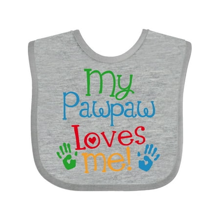Inktastic My Pawpaw Loves Me Gift Baby Boy or Baby Girl Bib