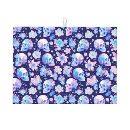 Dish Drying Mat flower Skull starry sky Absorbent Microfiber Kitchen Mat Heat Resistant Drying Mat Kitchen Counter for Dishes Utensils Pots Pans Drainer Mats 18x24in
Dish Drying Mat flower Skull starry sky Absorbent Microfiber Kitchen Mat Heat Resistant Drying Mat Kitchen Counter for Dishes Utensils Pots Pans Drainer Mats 18x24in