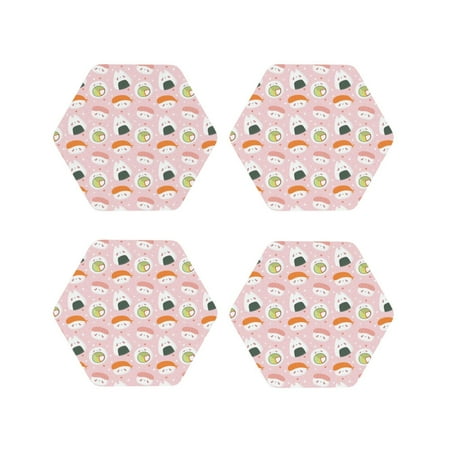 Leather Coasters Set of 4 - Cute Sushi (2) Lightweight Non-Slip Drink Coasters for Desk Anti-Scalding Desk Cup Coasters for Office Table Decor Hexagon
Leather Coasters Set of 4 - Cute Sushi (2) Lightweight Non-Slip Drink Coasters for Desk Anti-Scalding Desk Cup Coasters for Office Table Decor Hexagon