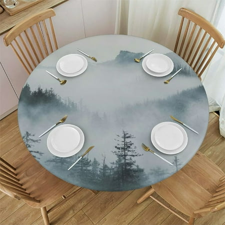 Orinice Trees Fog Mountain Round Table Cover Stain Resistant Washable Indoor Outdoor Tablecloth Kitchen Dining Wedding Parties 100% Polyester Fiber 54-58
Orinice Trees Fog Mountain Round Table Cover Stain Resistant Washable Indoor Outdoor Tablecloth Kitchen Dining Wedding Parties 100% Polyester Fiber 54-58