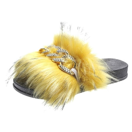 Womens European And American Fashion Wool Slippers Wear Flip Flops Home Slippers Open Toe Slide Sandals Comfortable Flats Flip-Flops Sandal Casual Platforms Wedge Sandals Heeled Sandals A5175
Womens European And American Fashion Wool Slippers Wear Flip Flops Home Slippers Open Toe Slide Sandals Comfortable Flats Flip-Flops Sandal Casual Platforms Wedge Sandals Heeled Sandals A5175