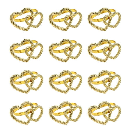 MUSUPER 12pcs Valentine s Day Napkin Rings Double Heart Shaped Napkin Ring Holder Decor
MUSUPER 12pcs Valentine s Day Napkin Rings Double Heart Shaped Napkin Ring Holder Decor