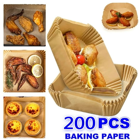 Air Fryer Paper Liners 200Pcs Parchment Paper Air Fryer Disposable Paper Liner for Microwave Non-Stick Air Fryer Liners Square Free of Bleach(Natural)
Air Fryer Paper Liners 200Pcs Parchment Paper Air Fryer Disposable Paper Liner for Microwave Non-Stick Air Fryer Liners Square Free of Bleach(Natural)