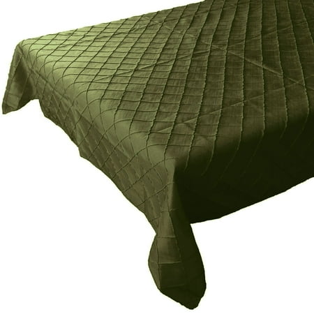 Pintuck Taffeta Tablecloth Olive