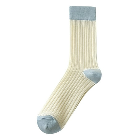 Qxutpo Socks for Women Thin Vertical Contrast Color Soft Mid Tube Socks 
Qxutpo Socks for Women Thin Vertical Contrast Color Soft Mid Tube Socks