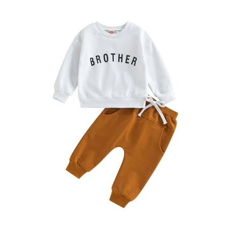Canrulo Toddler Baby Boy Fall Winter Clothes Letter Printed Long Sleeve Sweatshirt Tops + Pants 2Pcs Outfits White 18-24 Months
Canrulo Toddler Baby Boy Fall Winter Clothes Letter Printed Long Sleeve Sweatshirt Tops + Pants 2Pcs Outfits White 18-24 Months