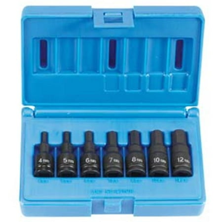 3/8 Drive 7 Pieces Hex Driver Metric Set