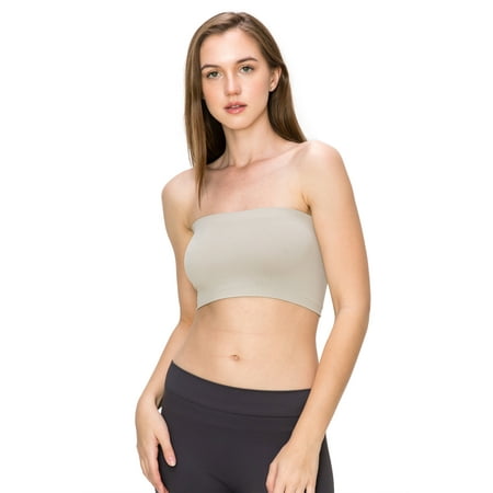 Kurve by Idea Seamless Mini Bandeau Strapless Tube Top Bra Made in USA