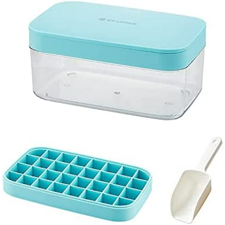 Wood Ice Cube Tray With Lid and Bin | 32 Nugget Silicone Ice Tray For Freezer | Flexible Safe Ice Cube Molds Comes with Ice Container Scoop and Cover (Blue)
Wood Ice Cube Tray With Lid and Bin | 32 Nugget Silicone Ice Tray For Freezer | Flexible Safe Ice Cube Molds Comes with Ice Container Scoop and Cover (Blue)
