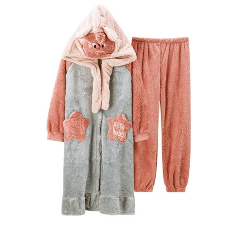 DanceeMangoo FUNISHI Winter Pajamas Cartoon Nightdress Coral Fleece Loose Version Hooded Inspissate Women Sleepwear Plus Size Pajama Set
DanceeMangoo FUNISHI Winter Pajamas Cartoon Nightdress Coral Fleece Loose Version Hooded Inspissate Women Sleepwear Plus Size Pajama Set