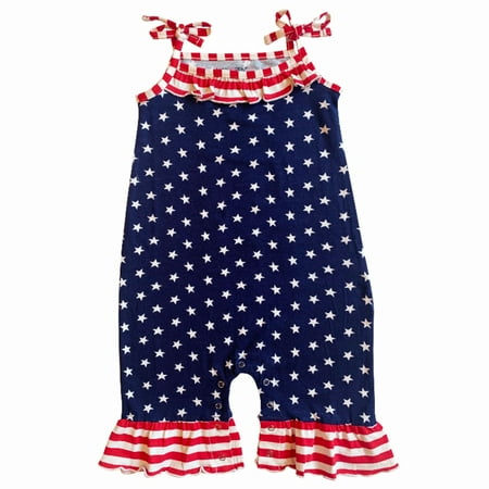 AnnLoren Star & Stripes July 4th Patriotic Baby Girls Romper Toddler Jumpsuit
AnnLoren Star & Stripes July 4th Patriotic Baby Girls Romper Toddler Jumpsuit