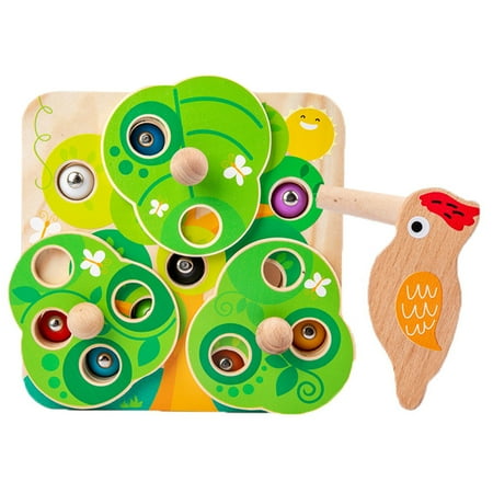 1 Set of Woodpecker Catching Insects Toy Educational Plaything for Children