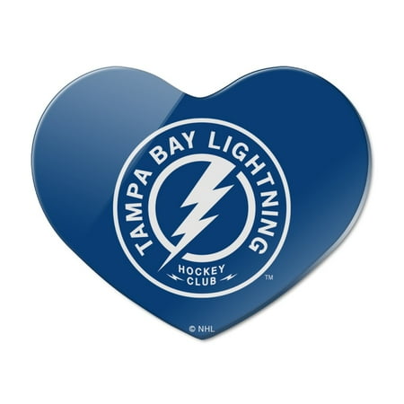 NHL Tampa Bay Lightning Logo Heart Acrylic Fridge Refrigerator Magnet