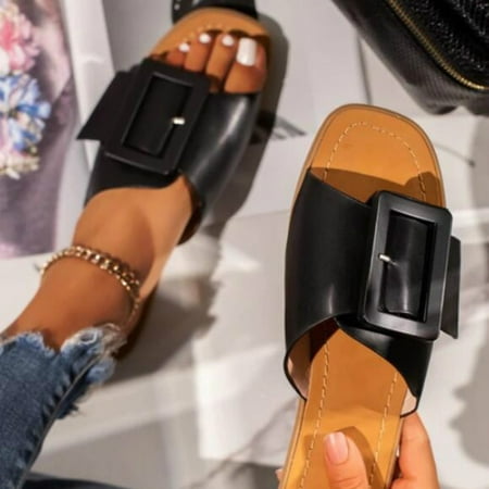 ZXHACSJ Women s Summer Outdoor Fashion Beach Solid Color Flat Slippers With Metal Buckle Black 43
ZXHACSJ Women s Summer Outdoor Fashion Beach Solid Color Flat Slippers With Metal Buckle Black 43