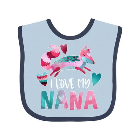 Inktastic I Love My Nana Pink and Blue Fox with Hearts Gift Baby Boy or Baby Girl Bib
Inktastic I Love My Nana Pink and Blue Fox with Hearts Gift Baby Boy or Baby Girl Bib
