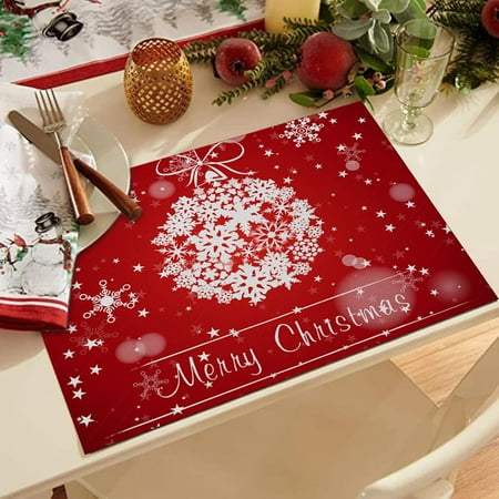 Dqaoklbdg Christmas Decorations For Home Waterproof Red Christmas Placemats For Dining Table 32 X 21 Cm Seasonal Winter Xmas Snowflakes Holiday Washable Table Mats Placemats Big Sale!
Dqaoklbdg Christmas Decorations For Home Waterproof Red Christmas Placemats For Dining Table 32 X 21 Cm Seasonal Winter Xmas Snowflakes Holiday Washable Table Mats Placemats Big Sale!