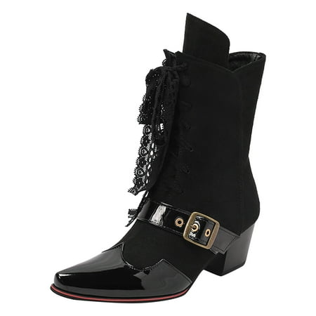 Cathalem Shoes Women Adult Female Dark Boots for Women Wide Calf with Heel Vintage Pointed Thick Heels Leather Boots for Women Mid Calf with Heel Black 7
Cathalem Shoes Women Adult Female Dark Boots for Women Wide Calf with Heel Vintage Pointed Thick Heels Leather Boots for Women Mid Calf with Heel Black 7