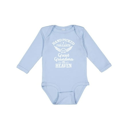 Inktastic Handpicked for Earth by My Great Grandma in Heaven Gift Baby Boy or Baby Girl Long Sleeve Bodysuit
Inktastic Handpicked for Earth by My Great Grandma in Heaven Gift Baby Boy or Baby Girl Long Sleeve Bodysuit