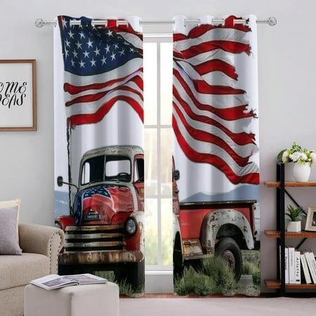 QCPP American Flag Perforated Light Blocking Curtains 2-Pack - Energy Saving Noise Reduction Privacy Protection - Various Sizes Available 55x63in
QCPP American Flag Perforated Light Blocking Curtains 2-Pack - Energy Saving Noise Reduction Privacy Protection - Various Sizes Available 55x63in