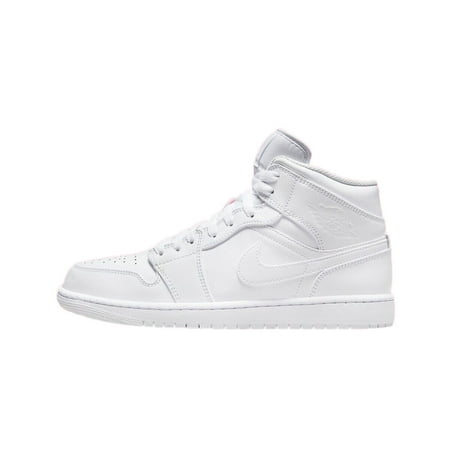 Men s Jordan 1 Mid White/White-White (554724 136) - 10