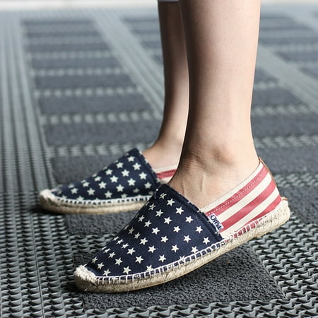 Cathalem Ladies Fashion And Leisure Vintage Back Two Tone Striped StarsStripe Hand Stitching Espadrilles Home Slippers Women Blue 7.5
Cathalem Ladies Fashion And Leisure Vintage Back Two Tone Striped StarsStripe Hand Stitching Espadrilles Home Slippers Women Blue 7.5