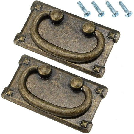 Yozhu Set of 2 Vintage Rectangular Antique Brass Drawer Pulls for Cupboard Drawer Cabinet - Zinc Alloy (95 x 52mm) with Screws
Yozhu Set of 2 Vintage Rectangular Antique Brass Drawer Pulls for Cupboard Drawer Cabinet - Zinc Alloy (95 x 52mm) with Screws