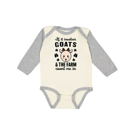 Inktastic If It Involves Goats & The Farm Count me in Gift Baby Boy or Baby Girl Long Sleeve Bodysuit
Inktastic If It Involves Goats & The Farm Count me in Gift Baby Boy or Baby Girl Long Sleeve Bodysuit