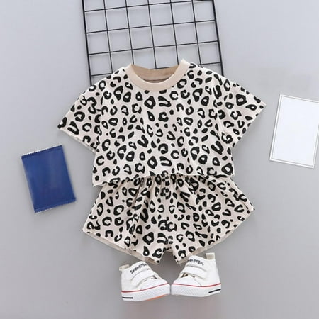 Toddler Baby Girls Leopard Print Summer Clothes Set Short Sleeve T-Shirt and Short Pants 2pcs Outfits
Toddler Baby Girls Leopard Print Summer Clothes Set Short Sleeve T-Shirt and Short Pants 2pcs Outfits