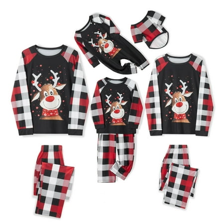 PDYLZWZY Christmas Family Matching Pajamas Set Long Sleeve Reindeer T-shirt Plaid Pants 2PCS Pjs Sleepwear
PDYLZWZY Christmas Family Matching Pajamas Set Long Sleeve Reindeer T-shirt Plaid Pants 2PCS Pjs Sleepwear