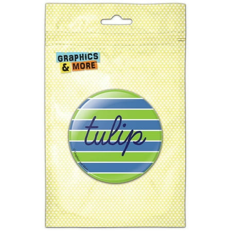 Tulip Stripes Refrigerator Button Magnet