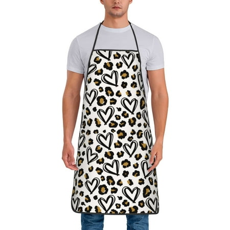 Naloa 1Pack Adjustable Bib Apron Waterdrop Resistant Cooking Kitchen Aprons for Women Men Chef Heart Leopard Print
Naloa 1Pack Adjustable Bib Apron Waterdrop Resistant Cooking Kitchen Aprons for Women Men Chef Heart Leopard Print