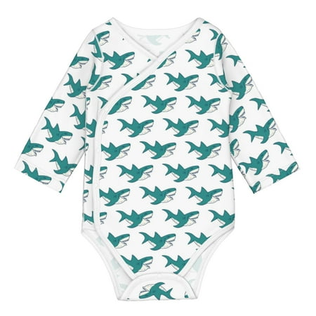 Matuu Cartoon Shark for Baby Long-Sleeve Bodysuit Soft Cotton Comfortable and Breathable Perfect for Newborns and Infants
Matuu Cartoon Shark for Baby Long-Sleeve Bodysuit Soft Cotton Comfortable and Breathable Perfect for Newborns and Infants