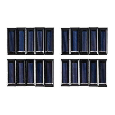 20Pcs Mini Solar Panel New 0.5V 100MA Solar Cells Photovoltaic Panels Module Sun Power Battery Charger DIY 53x18x2.5mm