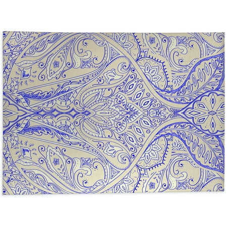 Mahal Blue Reverse Kitchen Mat by Kavka Designs