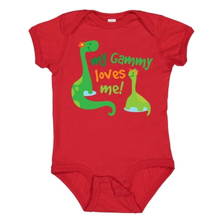 Inktastic My Gammy Loves Me Grandson Dinosaur Gift Baby Boy Bodysuit