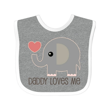 Inktastic Daddy Loves Me Gift Baby Boy or Baby Girl Bib