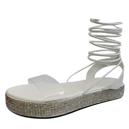 TAIAOJING Women s Sandals Transparent Strap Rhinestone Cross Strap Platform Sandals Zapatillas
TAIAOJING Women s Sandals Transparent Strap Rhinestone Cross Strap Platform Sandals Zapatillas