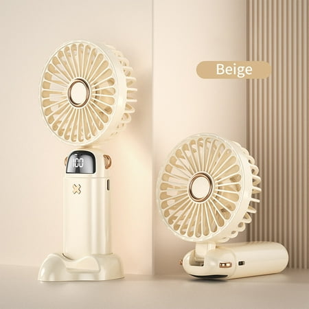 RKSTN Hand Held Fan Camping Essentials USB Handheld Fan Mini Portable Student Small Fan Digital Display Folding Aromatherapy Small Electric Fan Lightning Deals of Today on Clearance